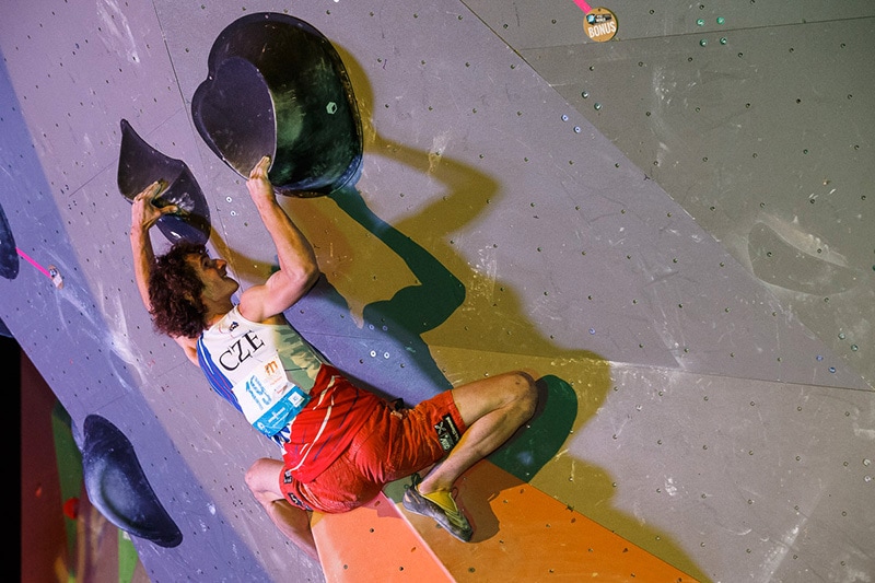 Volumes and double dynos dominate the comp scene today. Photo via Marco Kost / Planet Mountain